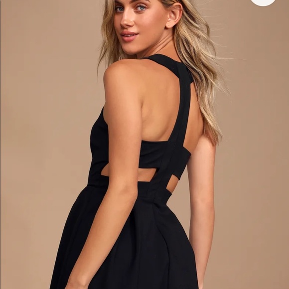 Cutout and About Black Skater Dress Lulus - Picture 2 of 8
